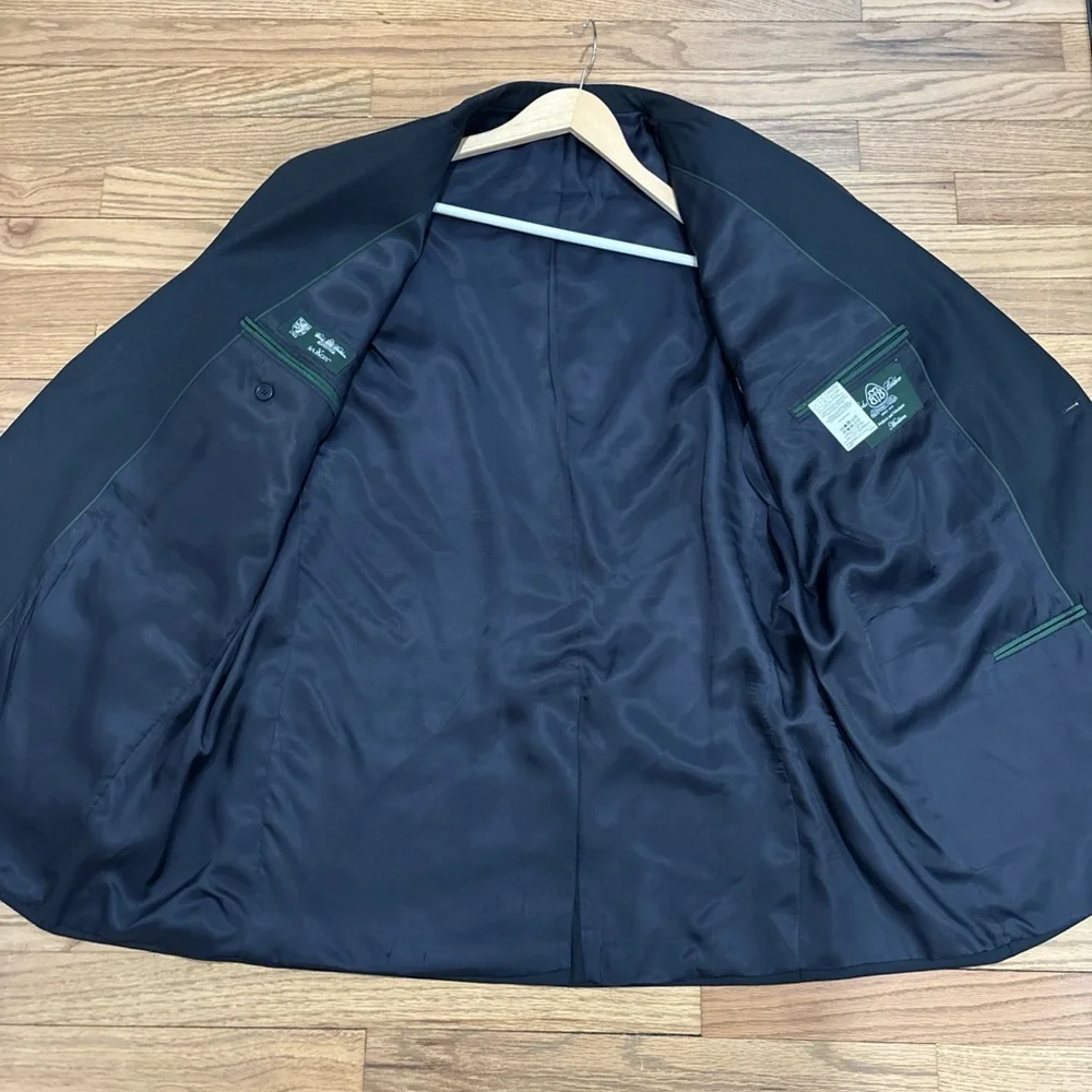 Classic Men's Black Blazer with Gold Buttons